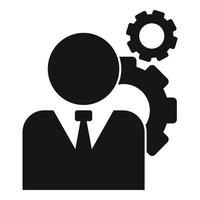 Administrator system icon, simple style vector