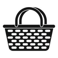 Easter wicker icon, simple style vector