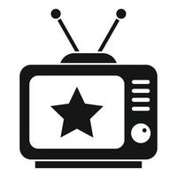 Celebrity tv set icon, simple style vector