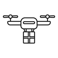 Quick drone delivery icon, outline style vector