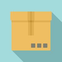 Shipping parcel icon, flat style vector