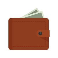 Personal wallet icon, flat style vector