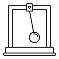 Gravitation stand ball icon, outline style vector