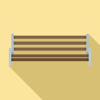 Bin bench icon, flat style vector