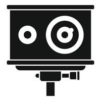 Action camera icon, simple style vector