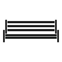 Bin bench icon, simple style vector