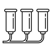Milk assembly line icon, outline style vector