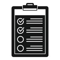 Checklist icon, simple style vector