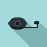 Phone camera repair piece icon, flat style vector