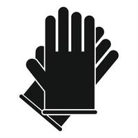 Hair dye gloves icon, simple style vector