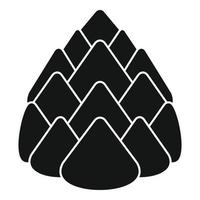 Autumn pine cone icon, simple style vector