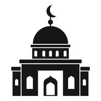 Mosque icon, simple style vector