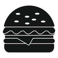 Burger icon, simple style vector