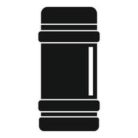 Winter thermo bottle icon, simple style vector