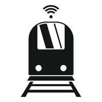 icono de punto wifi de tren, estilo simple vector