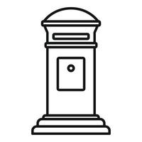 Home envelope inbox icon, outline style vector