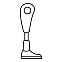 icono de prótesis de pierna moderna, estilo de contorno vector