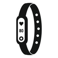 icono de pulsera en ejecución, estilo simple vector