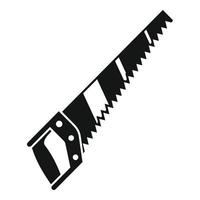 Hand saw icon, simple style vector