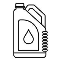 icono de bote de aceite de plástico, estilo de contorno vector