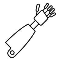 Prosthesis hand icon, outline style vector