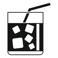 icono de cóctel de whisky, estilo simple vector