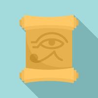 Egypt papyrus icon, flat style vector
