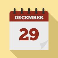 December calendar icon, flat style vector