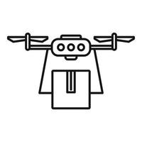 Fast drone delivery icon, outline style vector