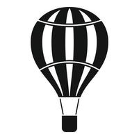 Vintage air balloon icon, simple style vector