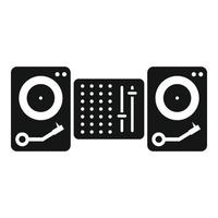 icono de consola de dj, estilo simple vector