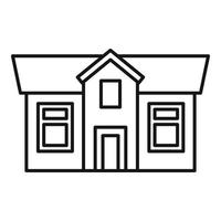 Cottage house icon, outline style vector