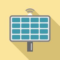 Solar panel icon, flat style vector