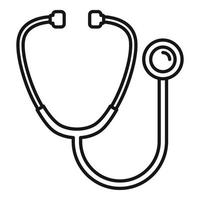 Stethoscope icon, outline style vector