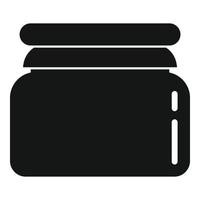 Plastic jar icon, simple style vector