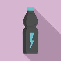 Energy drink bottle icon, flat style vector