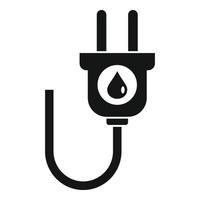 Hybrid energy cable icon, simple style vector