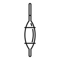 Bobber lure icon, outline style vector