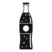 Cola bottle icon, simple style vector