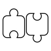 Scheme puzzle icon, outline style vector