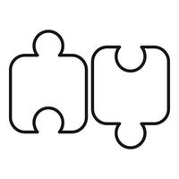 Scheme puzzle icon, outline style vector