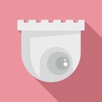 Indoor security camera icon, flat style vector