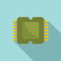 Phone processor icon, flat style vector