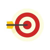 Sms marketing target icon, flat style vector