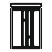 Mobile phone battery icon, simple style vector