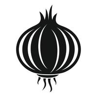 Onion bulb icon, simple style vector