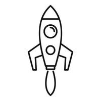 Startup rocket icon, outline style vector