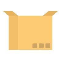 Open carton box icon, flat style vector