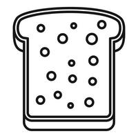 Tasty toast icon, outline style vector