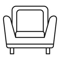 Soft armchair icon, outline style vector